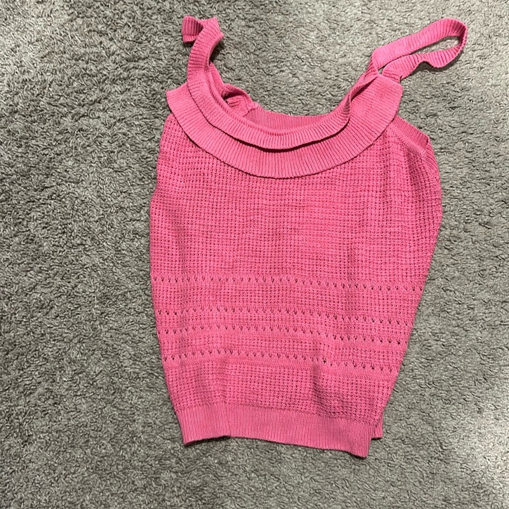 Pink sweater tank